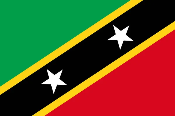 Bandiera di Saint Kitts e Nevis — Vettoriale Stock