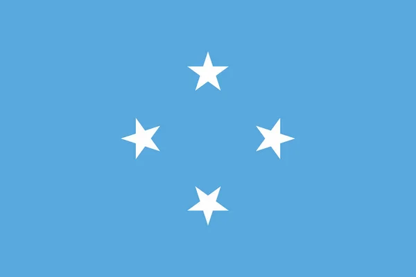 Bandiera degli Stati Federati di Micronesia — Vettoriale Stock