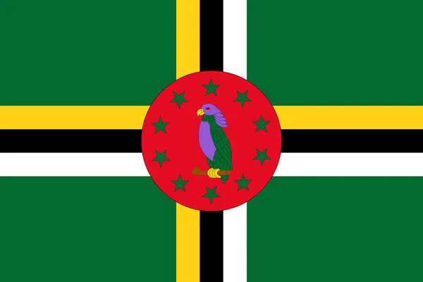 Bandeira de dominica — Vetor de Stock