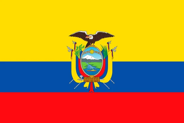 Ecuador zászlaja — Stock Vector