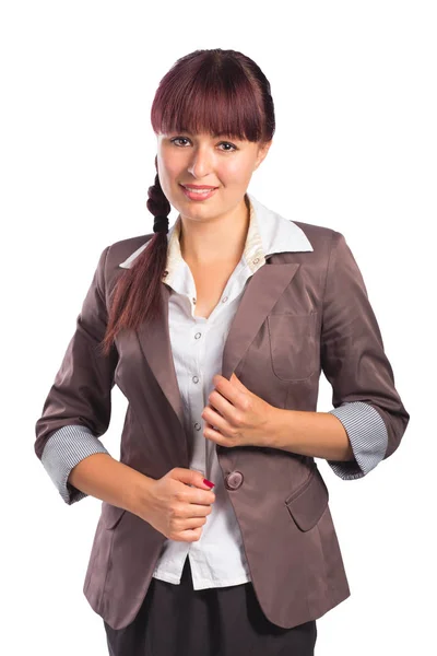 Portrait of smiling young business woman — Stock Photo, Image