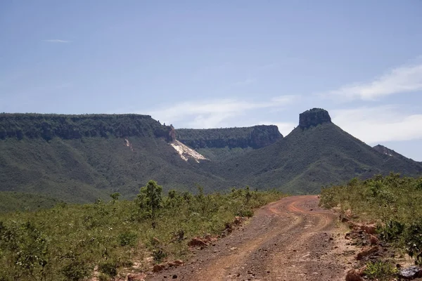 Estrada Rural Brasileira Deserto Jalapo Estado Tocantins — Fotografia de Stock