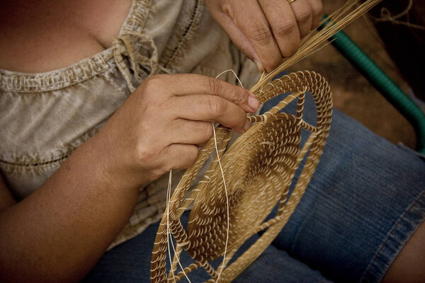 Golden grass Brazilian typical handicraft work from Jalapo