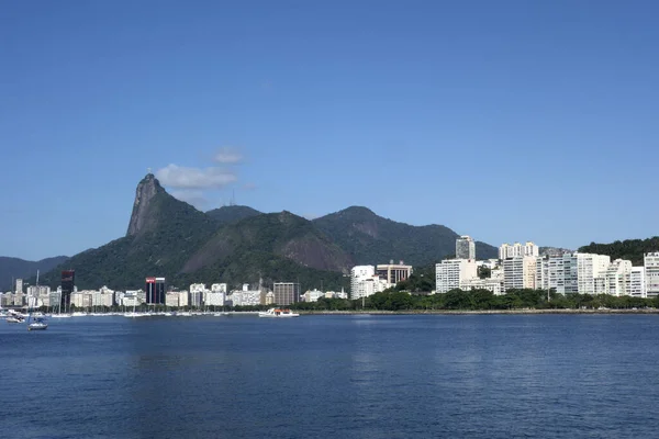 Rio de Janeiro silueti, Brezilya Mureta da Urca 'dan — Stok fotoğraf