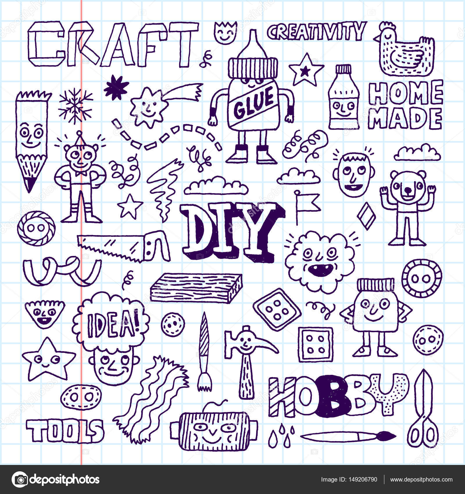 Eimer Doodle Vektorler Eimer Doodle Vektor Cizimler Vektorel Grafik Depositphotos