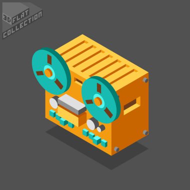 3D izometrik reel için düz kayıt cihazı.