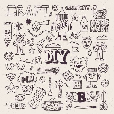DIY hobi doodle seti