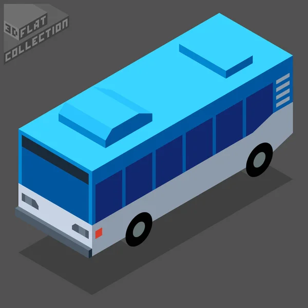3d autobús urbano — Vector de stock