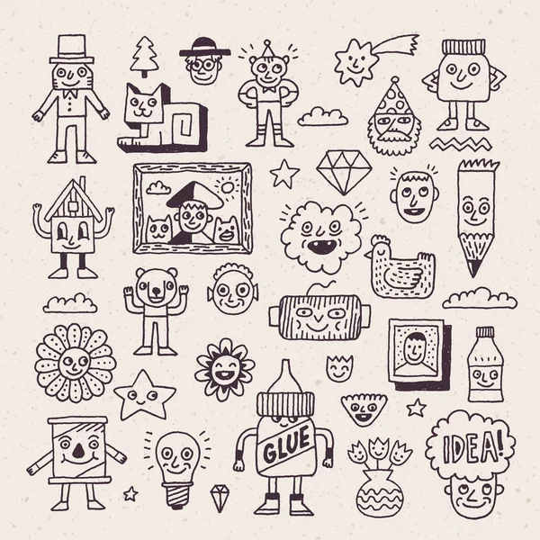 Ilustración de iconos planos de creatividad — Archivo Imágenes Vectoriales