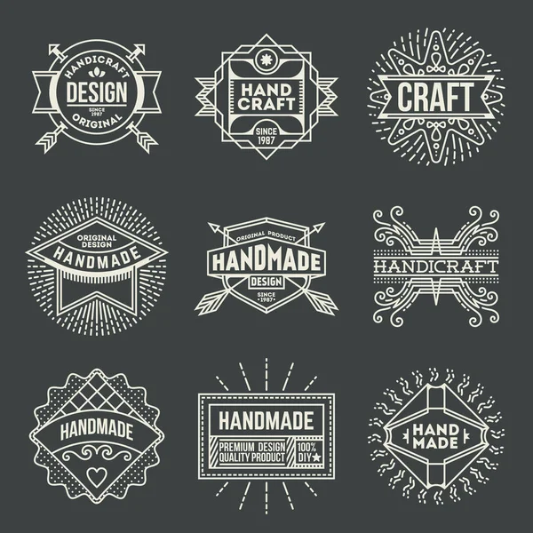 Handmade Craft Logotypes — Stock Vector