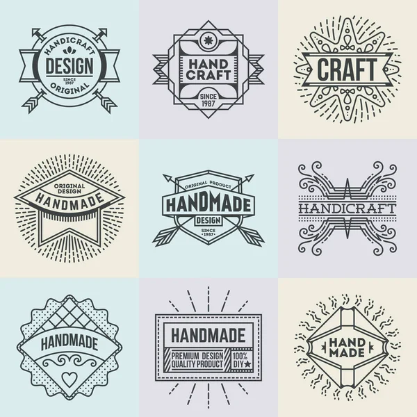 Handmade Craft Logotypes — Stock Vector