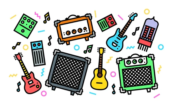 Music objects set — Stock Vector