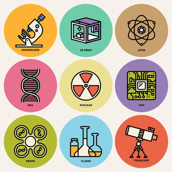 Science Icon Set — Stock Vector