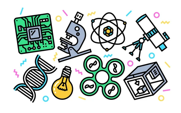 Science Icon Set — Stock Vector