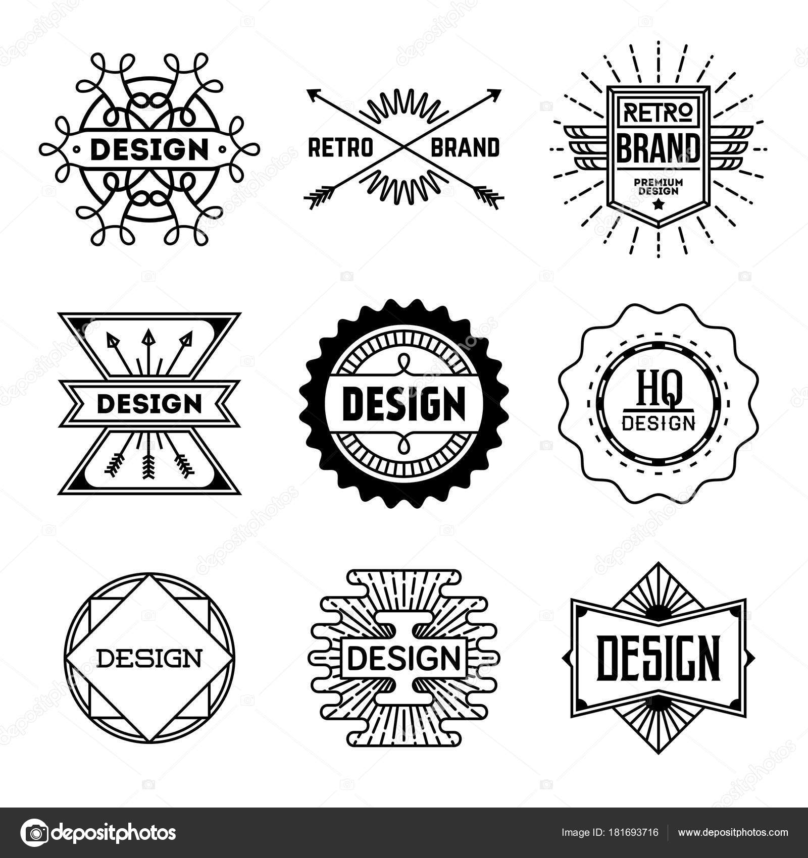 Simple Mono Lines Logos Collection Premium Luxury Brand Design — Stock ...