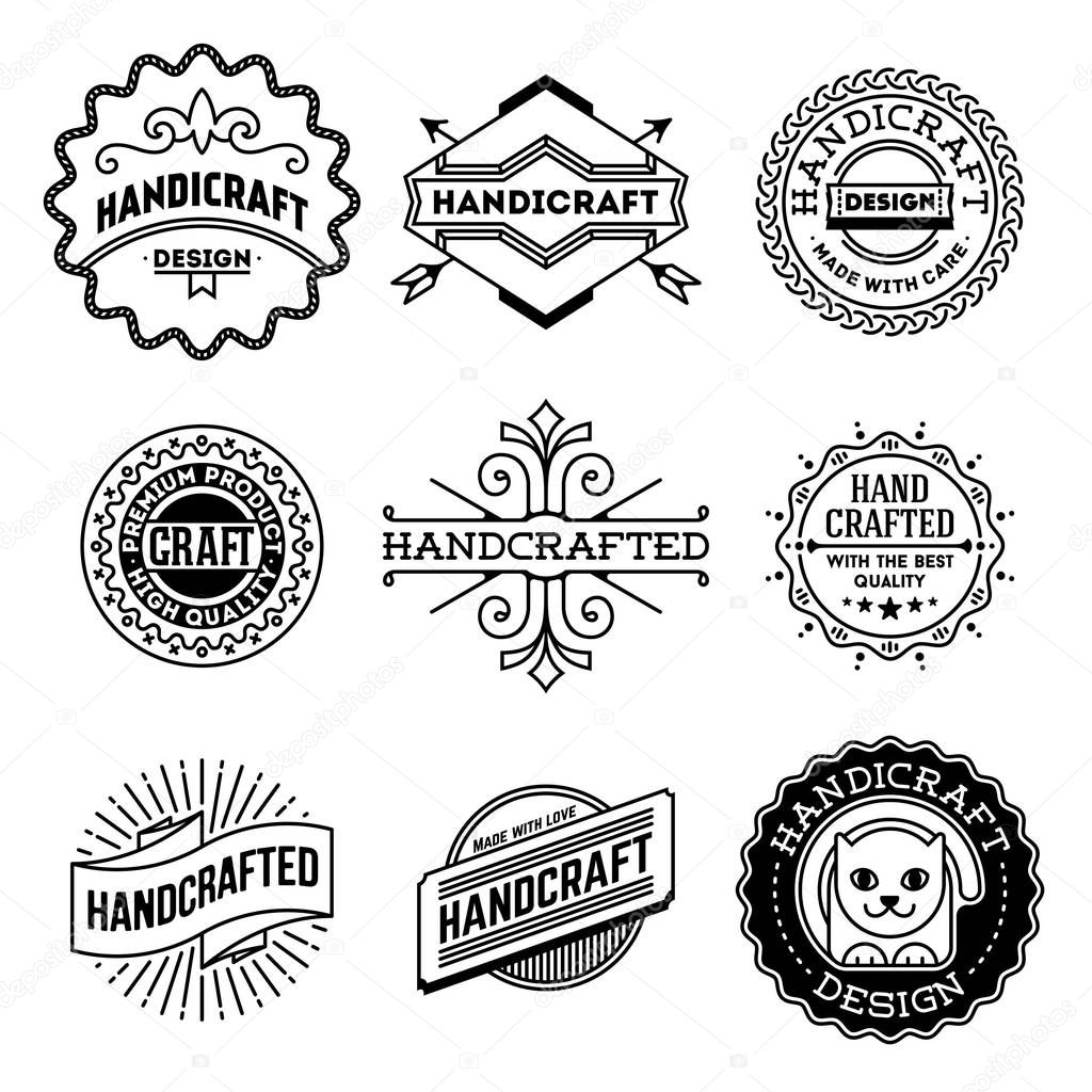 Simple Mono Lines Logos Collection. Creativity DIY Craft