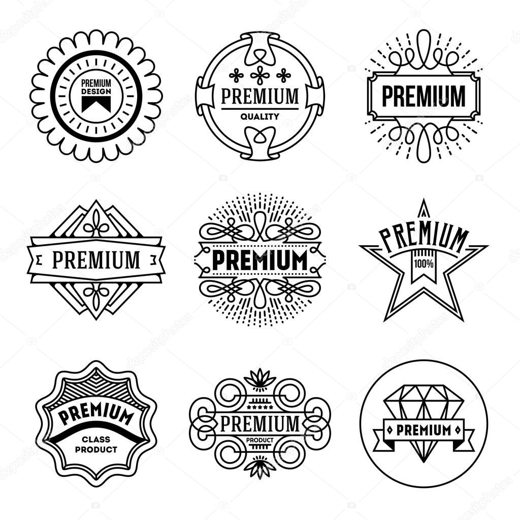 Simple Mono Lines Logos Collection. Premium Quality Brands