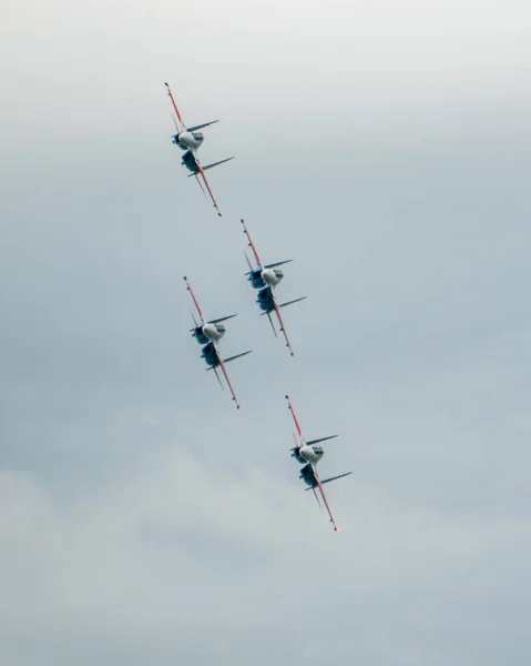 Flugzeuge Himmel Bei Einer Flugschau — Stockfoto