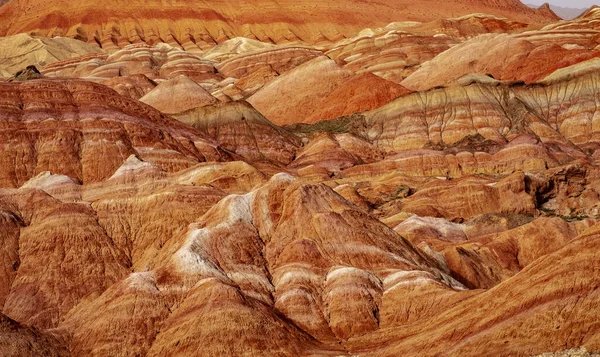 Gansu Kina Finns Det Många Färgglada Berg Det Kallas Dan — Stockfoto