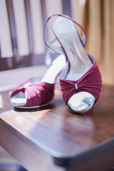 The shoes used by the bride during the wedding ceremony.