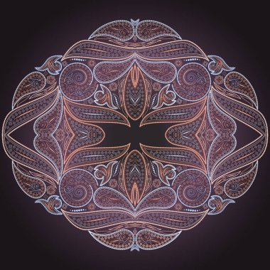 Renkli bandana desenli ve dekoratif öğeler. Vektör arka plan.