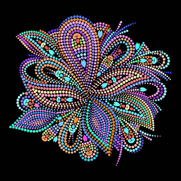 Paisley tasarım renkli etnik desen.