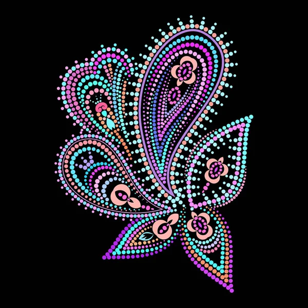Paisley design- motif ethnique coloré . — Image vectorielle