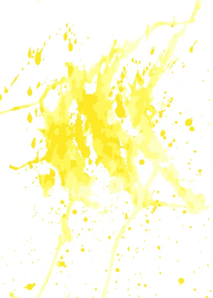 Taches d'aquarelle jaune — Image vectorielle