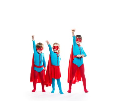 Funny superheroes. Dreamers. clipart