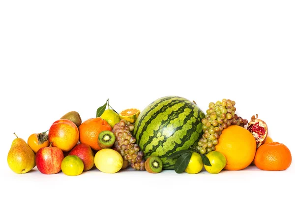 Different fruits isolated on white background. — Stock Photo, Image