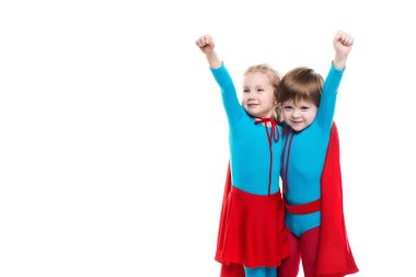 Funny superheroes. Dreamers. clipart