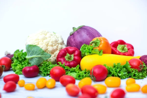 Assortment Fresh Vegetables Close Healthy Eating — Stock Photo, Image