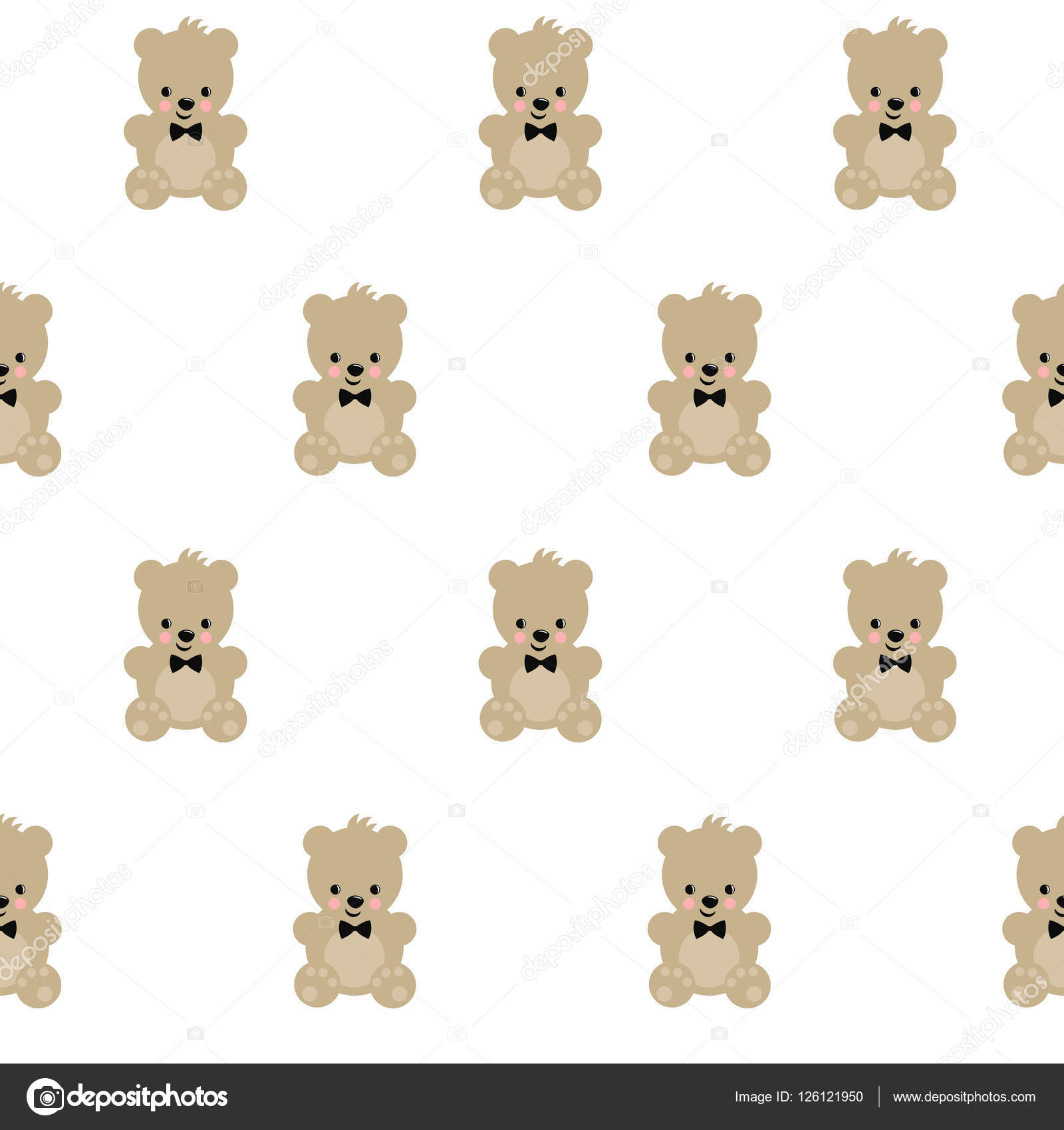 Boujee Teddy Bears Seamless Pattern – MBH Seamless Designs