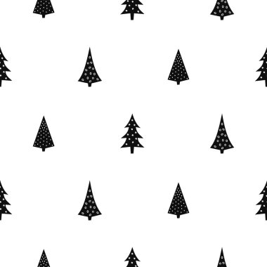 Siyah ve beyaz basit Dikişsiz Noel desen