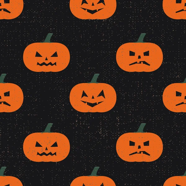 Halloween pumpkins pattern. — Stock Vector
