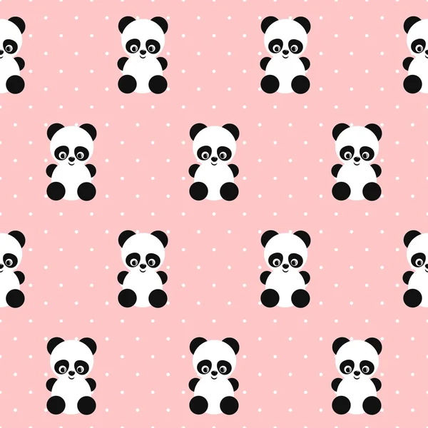 Padrão Sem Emenda Bonito Do Panda. Fundo Azul Do Vetor Com O Rosto Branco  Kawaii Do Panda. Para O Papel De Parede Das Crianças, Tecido Royalty Free  SVG, Cliparts, Vetores, e Ilustrações