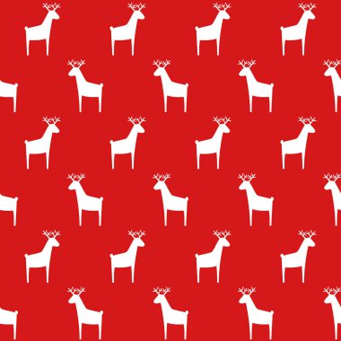 Geyik ile Seamless retro Noel modeli.