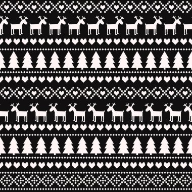 siyah arka plan üzerinde Noel seamless modeli.