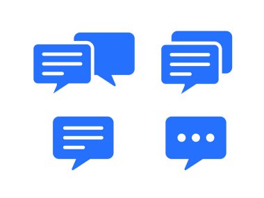Message writing icon vector set. Support chat pictogram.