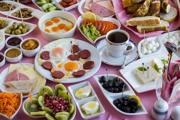 Close Shot Various Delicious Food Iftar Table — Stock Photo, Image