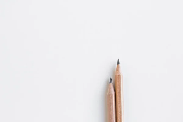 Zbliżenie Ujęcie Ołówków Białym Tle — Zdjęcie stockowe