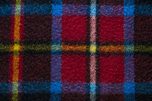 100 Pura Lana Plaid Scotch Coperta Sfondo Vista Dall Alto — Foto Stock