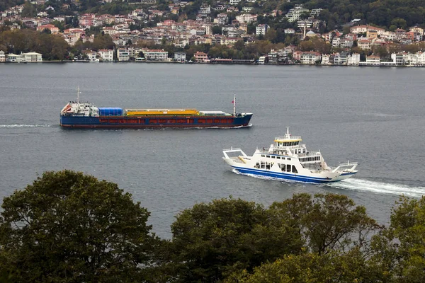 Barco Transbordador Que Pasa Por Mar Mármara Estambul Turquía — Foto de Stock