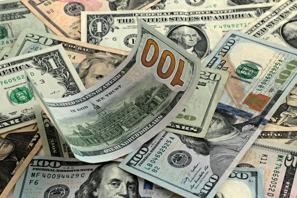 Close Shot Dollar Bills Background — Stockfoto