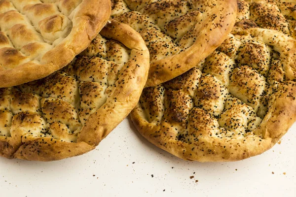 Gros Plan Délicieux Bouquet Pain Pide Fraîchement Cuit — Photo