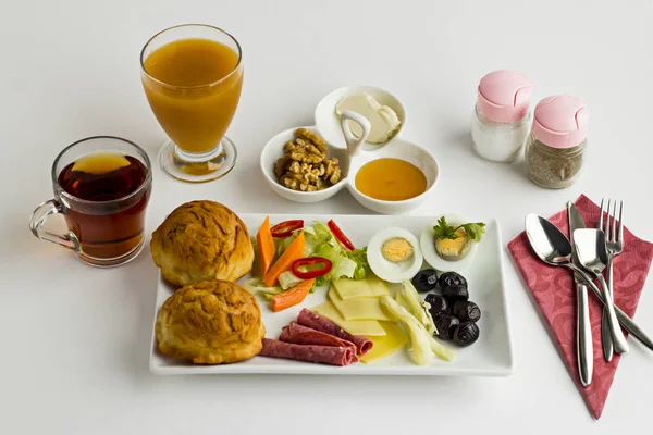 Nahaufnahme Einer Köstlichen Ramadan Festtafel Mit Verschiedenen Gerichten — Stockfoto