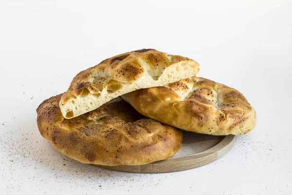 Nærbilde Deilig Tyrkisk Pidebrød – stockfoto