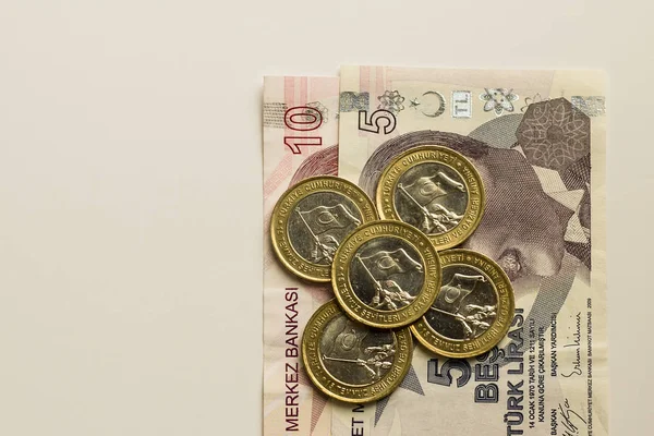 Minnepenger Omkring Juli Turkey Fem Minnemynter Lira Femten Tyrkiske Lira – stockfoto