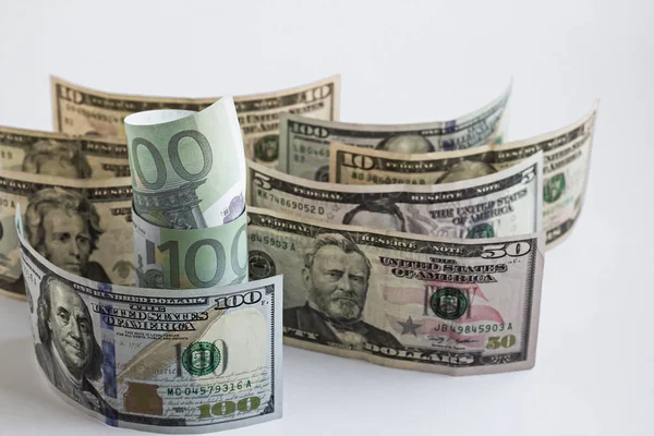 Close Shot Dollar Bills Background — Stockfoto