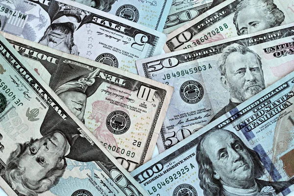 Close Shot Dollar Bills Background — Stockfoto